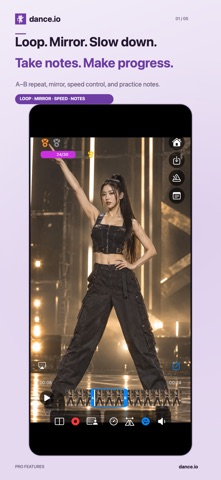Dance.io｜Mirror & Loop & Slow Screenshot 1 of 5