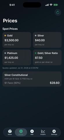 MyDeepStack: Bullion Tracker screenshot