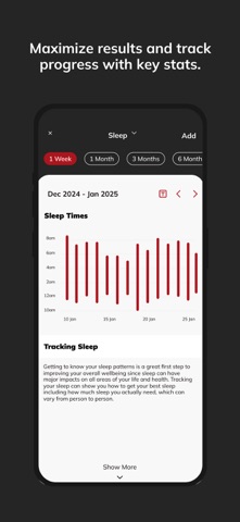 Apex studios workout tracking screenshot