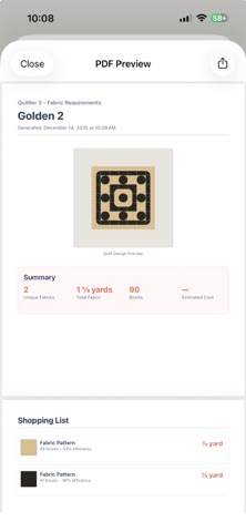 Quiltler 3 – Quilt Design iPhone screenshot