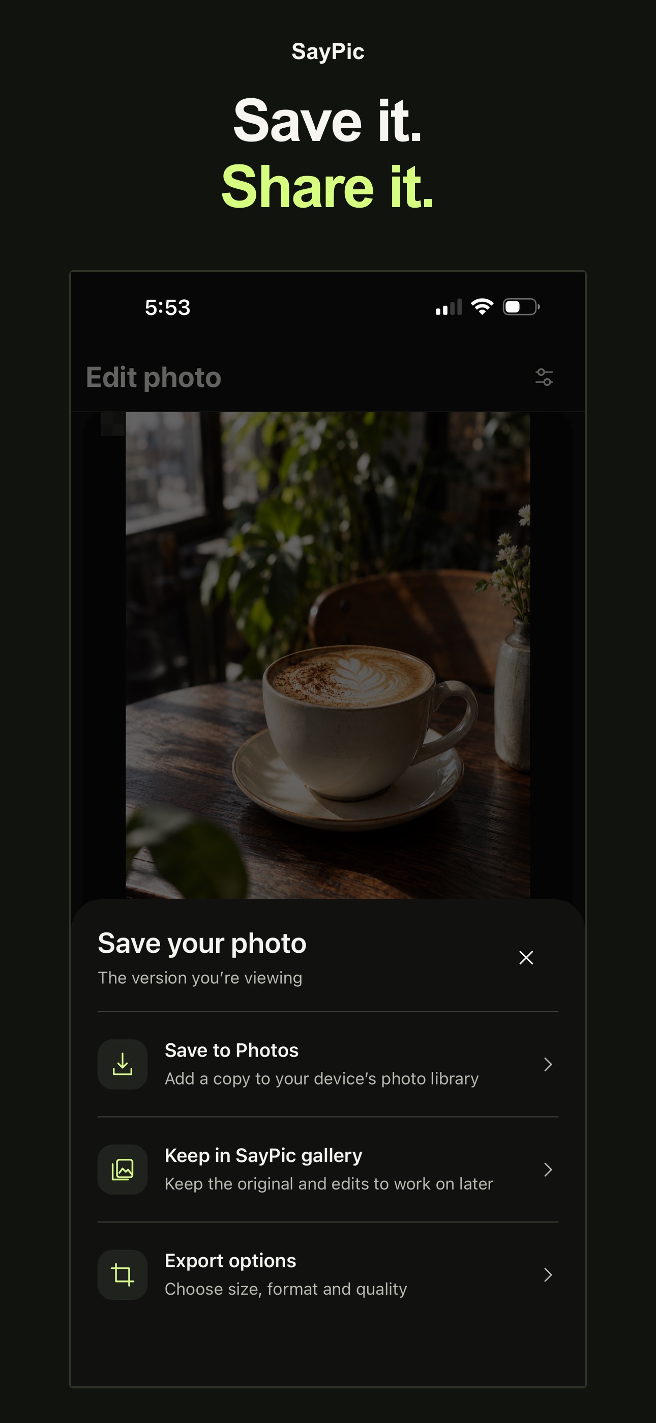 Screenshot 4 of SayPic: AI Photo Editor