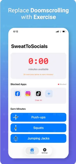 SweatToSocials: App Blocker screenshot 1