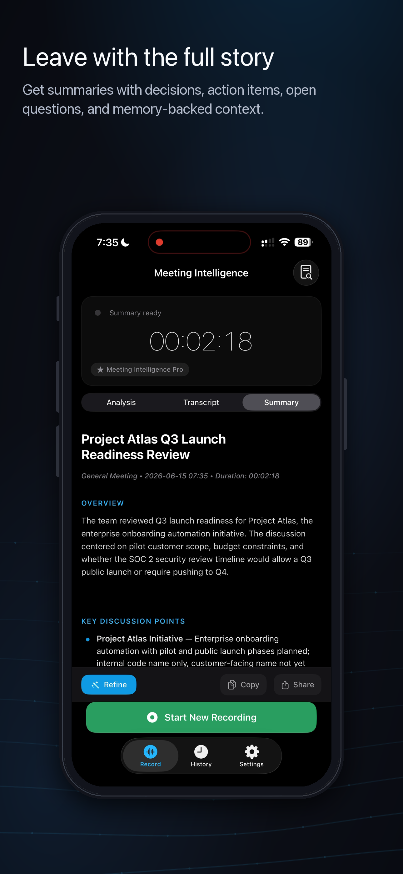 Meeting Intelligence screenshot 7