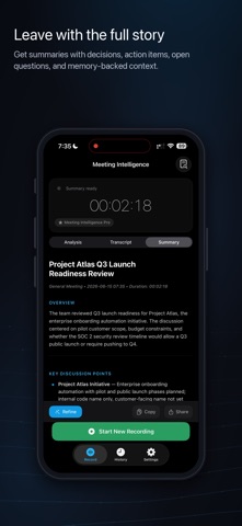 Meeting Intelligence iPhone screenshot