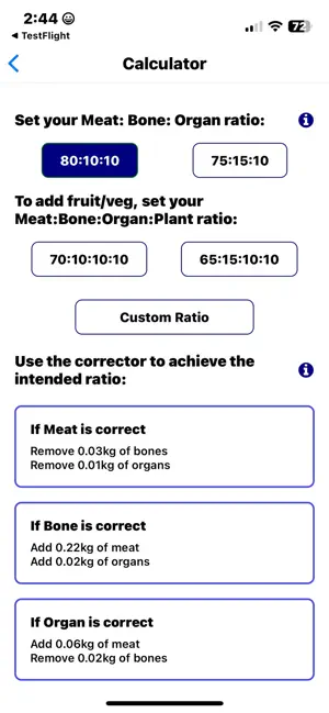 Raw Feeding Calc for Dogs screenshot 1
