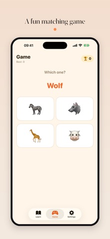 Learn Animals: Kids Game iPhone screenshot