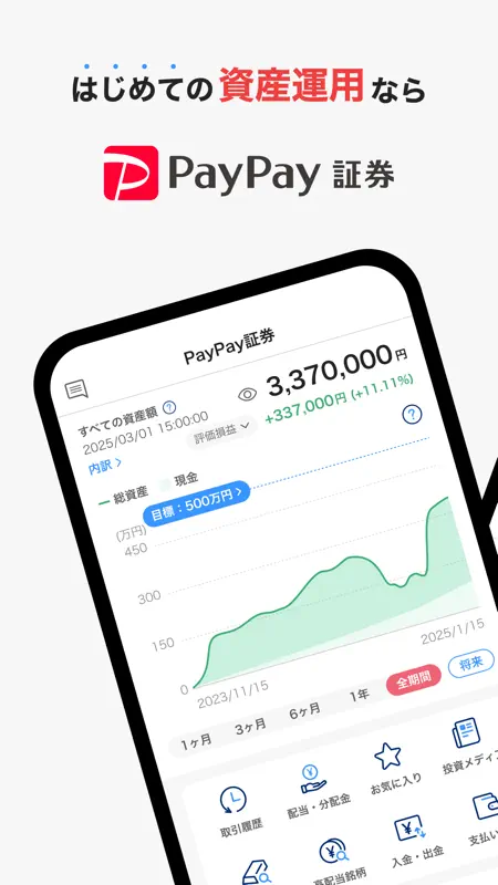PayPay証券 100円から株や投資信託を購入できる screenshot 1 of 7