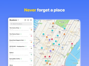 Map markers: Places ipad screenshot 3