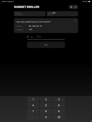 Subnet Driller - CCNA Practice iPad screenshot