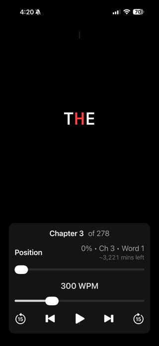 Speed Reader - RSVP Reading Screenshot 3 of 6
