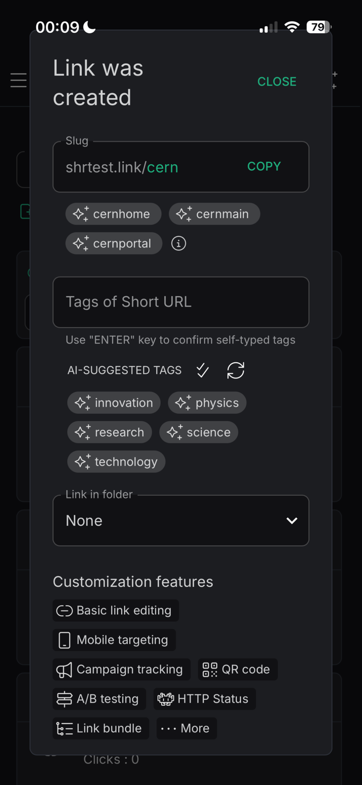 Short.io screenshot 2