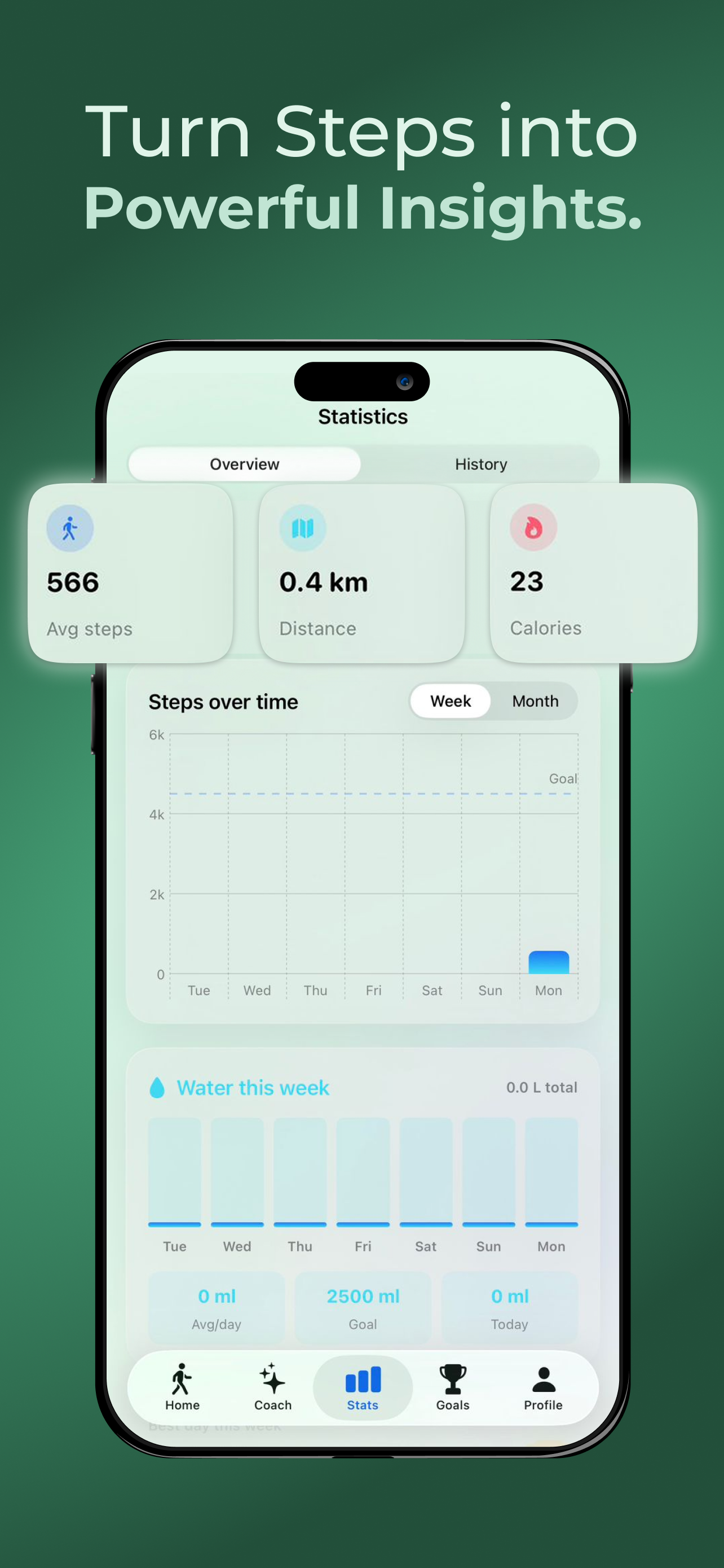 Step Up: Count & Track Steps