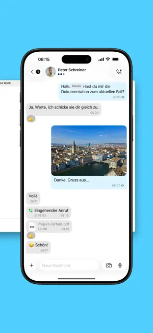 Threema Work. Für Unternehmen iPhone screenshot 5