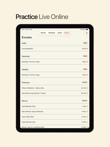 Sivananda Yoga Vedanta iPad screenshot