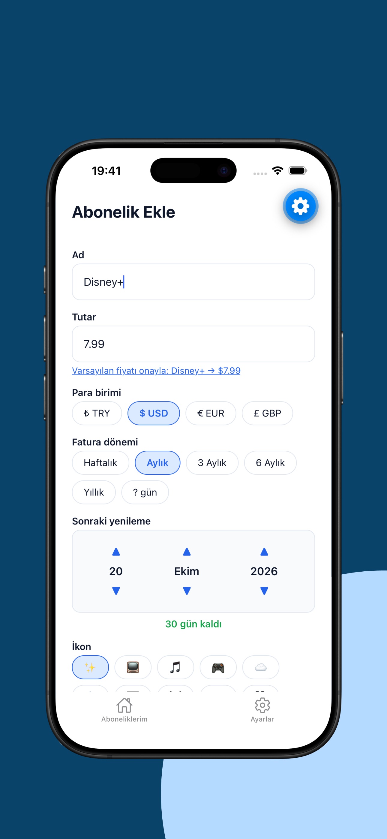 Screenshot 2 of Subscription Tracker