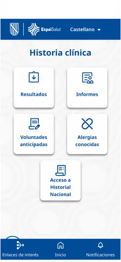 Captura de pantalla de EspaiSalut en iPhone 3