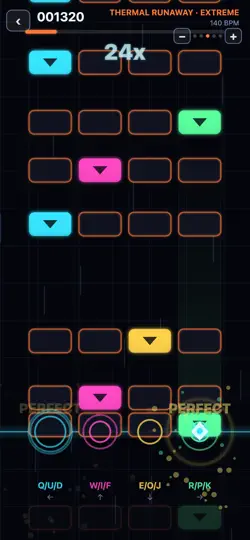 Captura de pantalla de Keycap Dash en iPhone 2