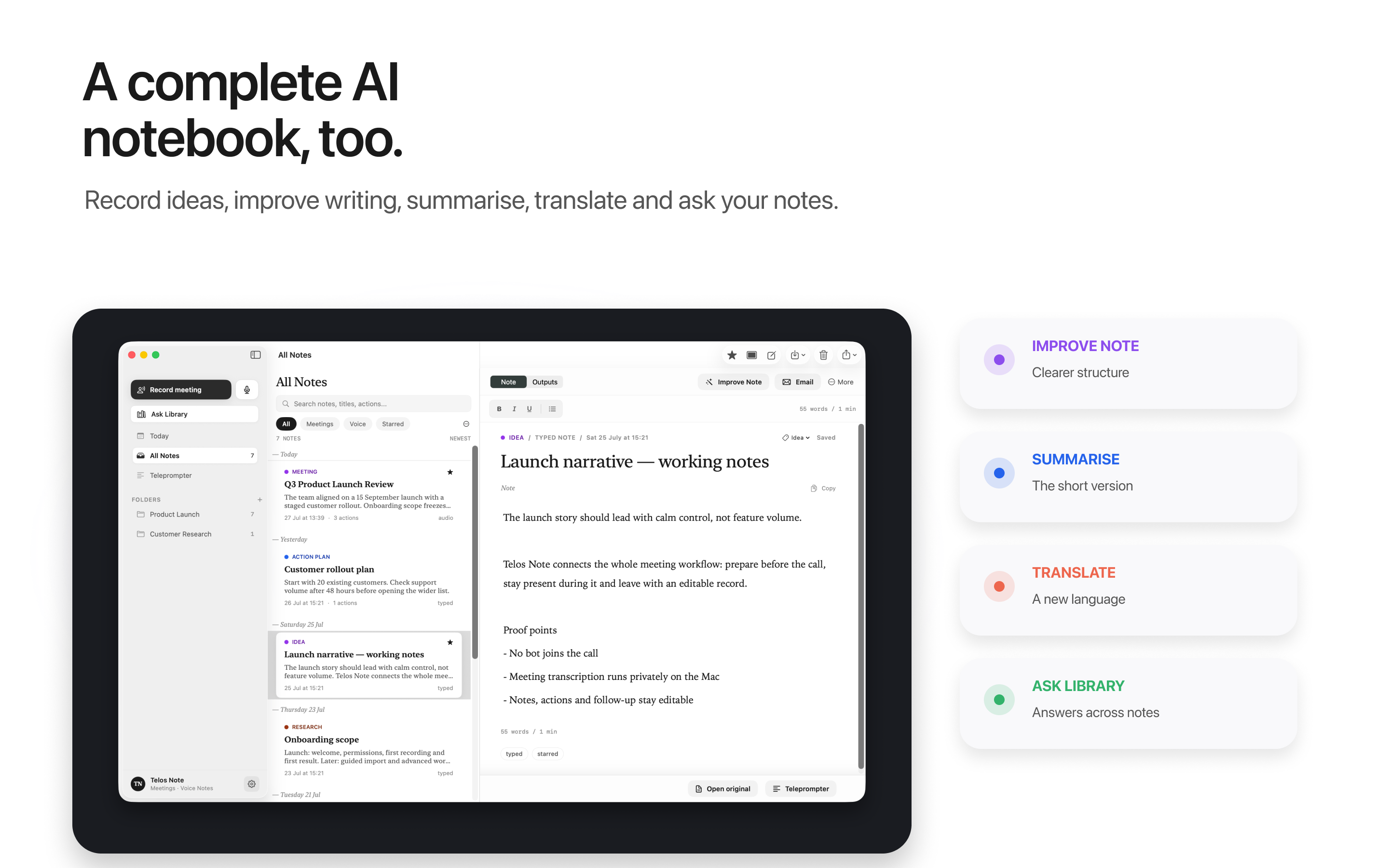 Telos Note: AI Meeting Notepad screenshot 22