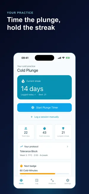 Cold Plunge: Ice Bath Timer screenshot 1