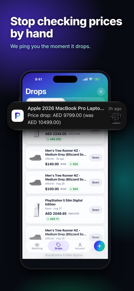 PricePing: Track Any Price screenshot 1