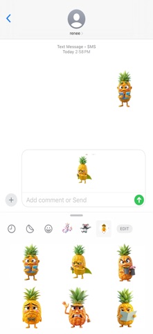Anxious Pineapple Stickers Screenshot 4 of 4
