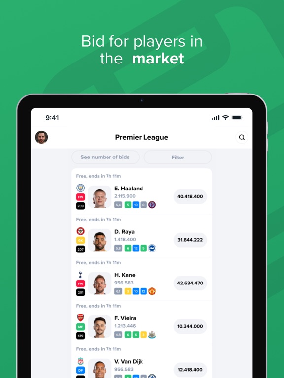 BEMANAGER - Fantasy Soccer iPad screenshot