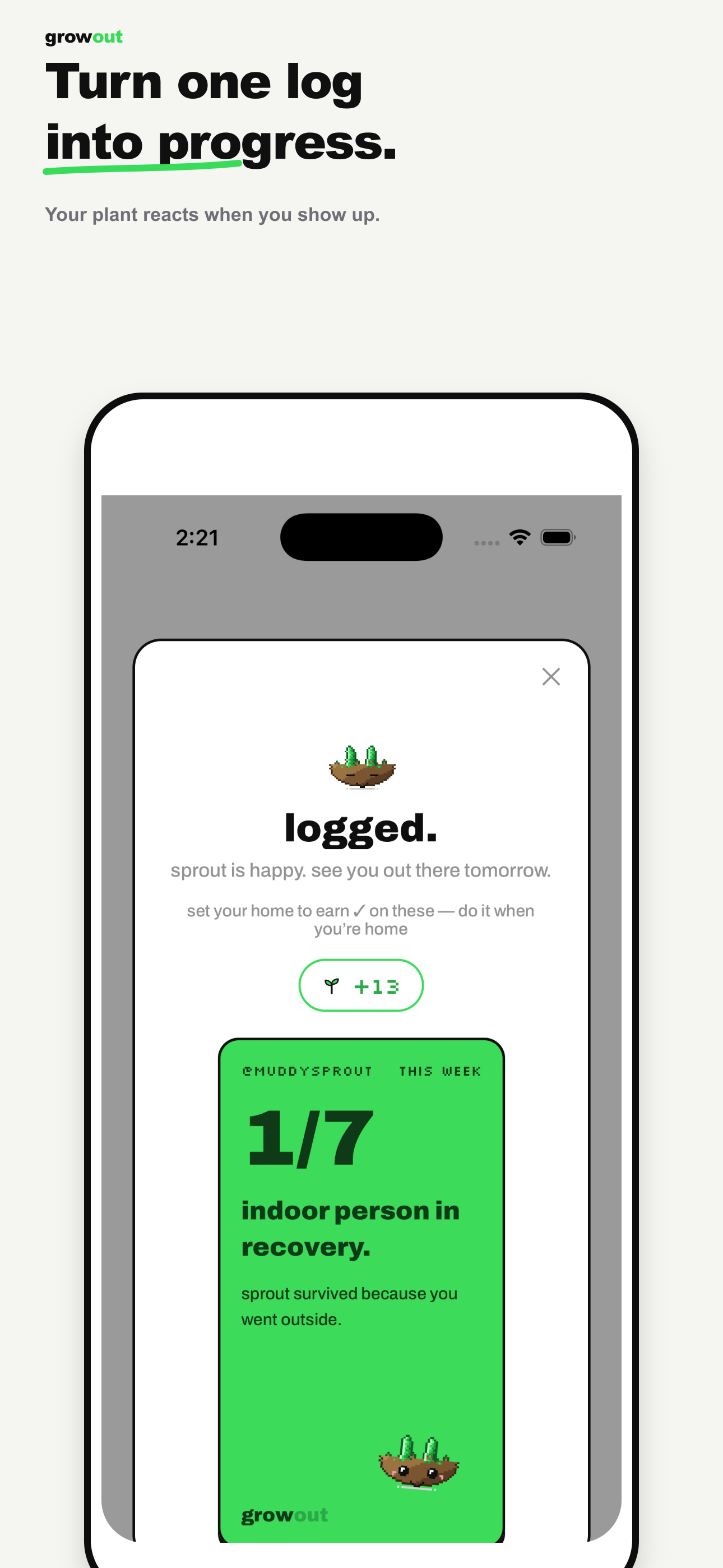 growout: touch grass screenshot 4