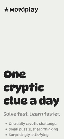minute cryptic • wordplay iPhone screenshot