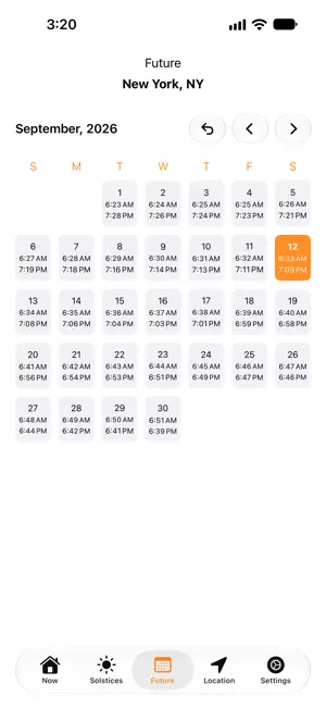 Sunrise Sunset Times screenshot 2