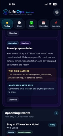 LifeOps Assistant Screenshot 8 of 8