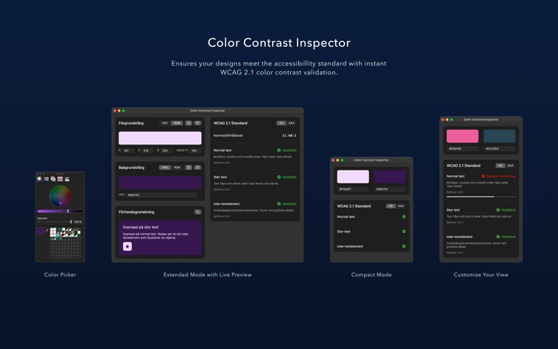 Color Contrast Inspector screenshot