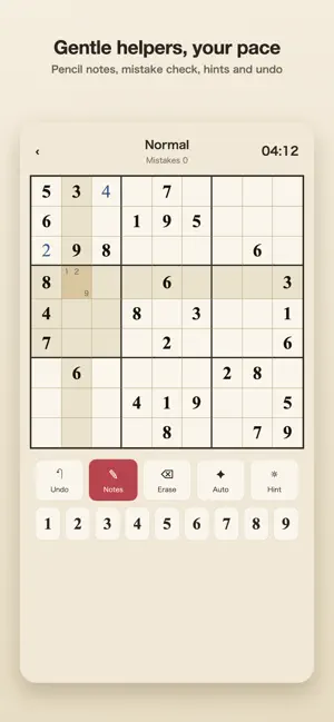 Sudoku Washi: Daily Puzzle screenshot 2