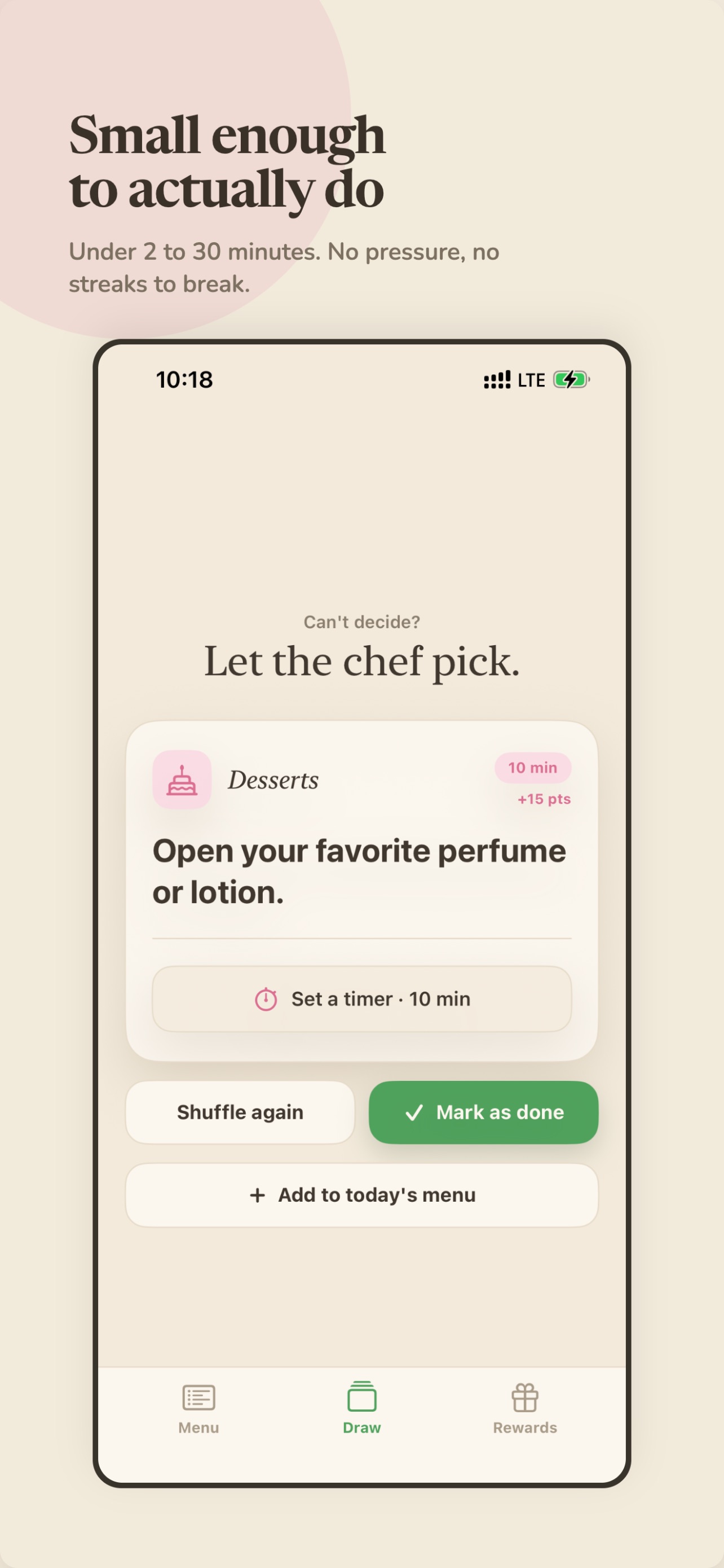 Screenshot 4 of Cloche: ADHD Dopamine Menu