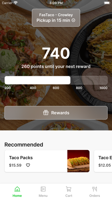Fastaco App iPhone screenshot 1 - Food & Drink app