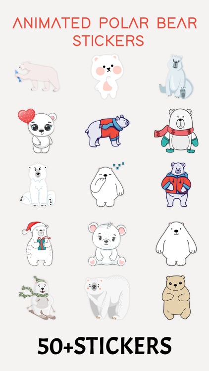 Animated Polar Bear Stickers!