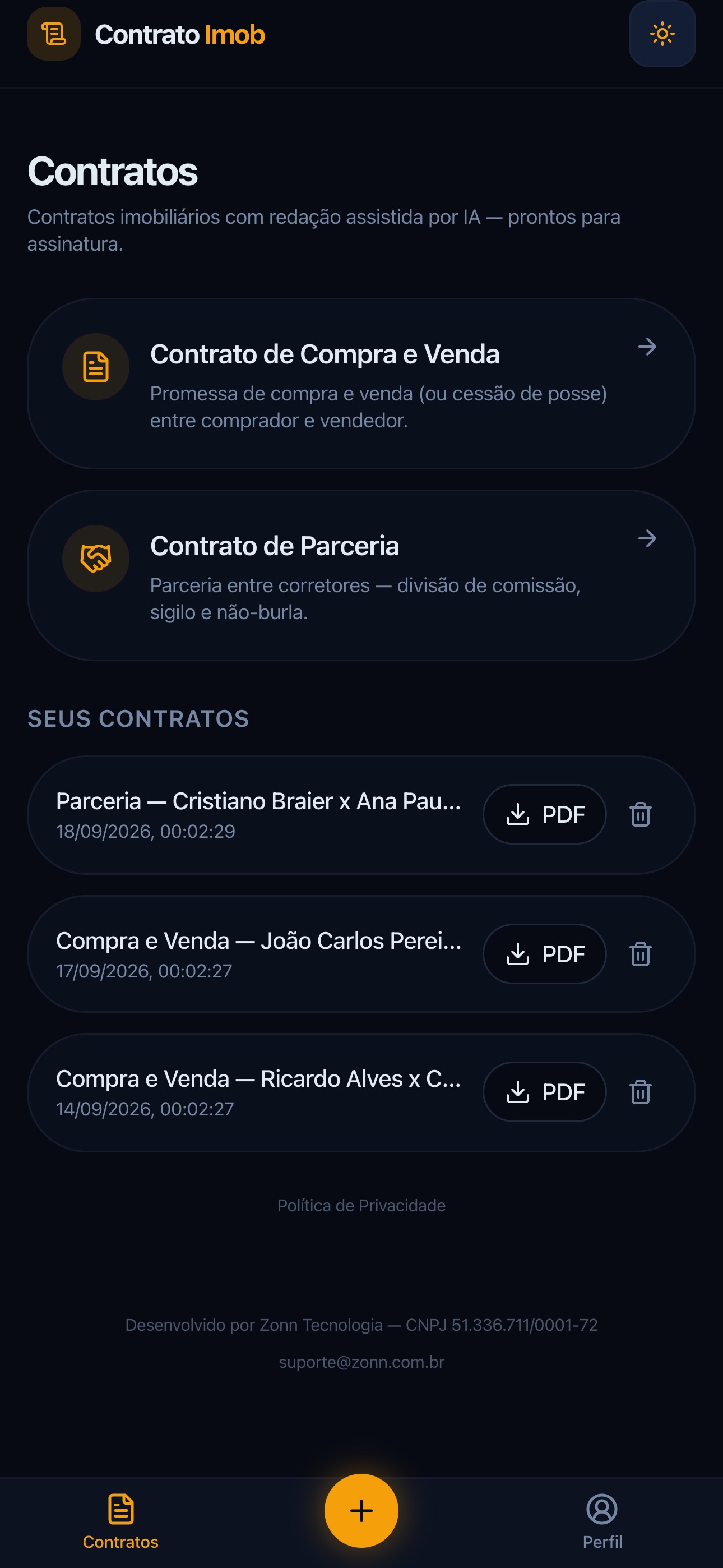 Screenshot 1 of Contrato Imob