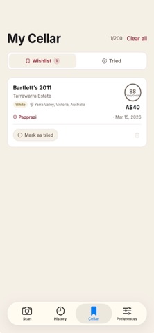 Sommelier Wine List Assistant screenshot