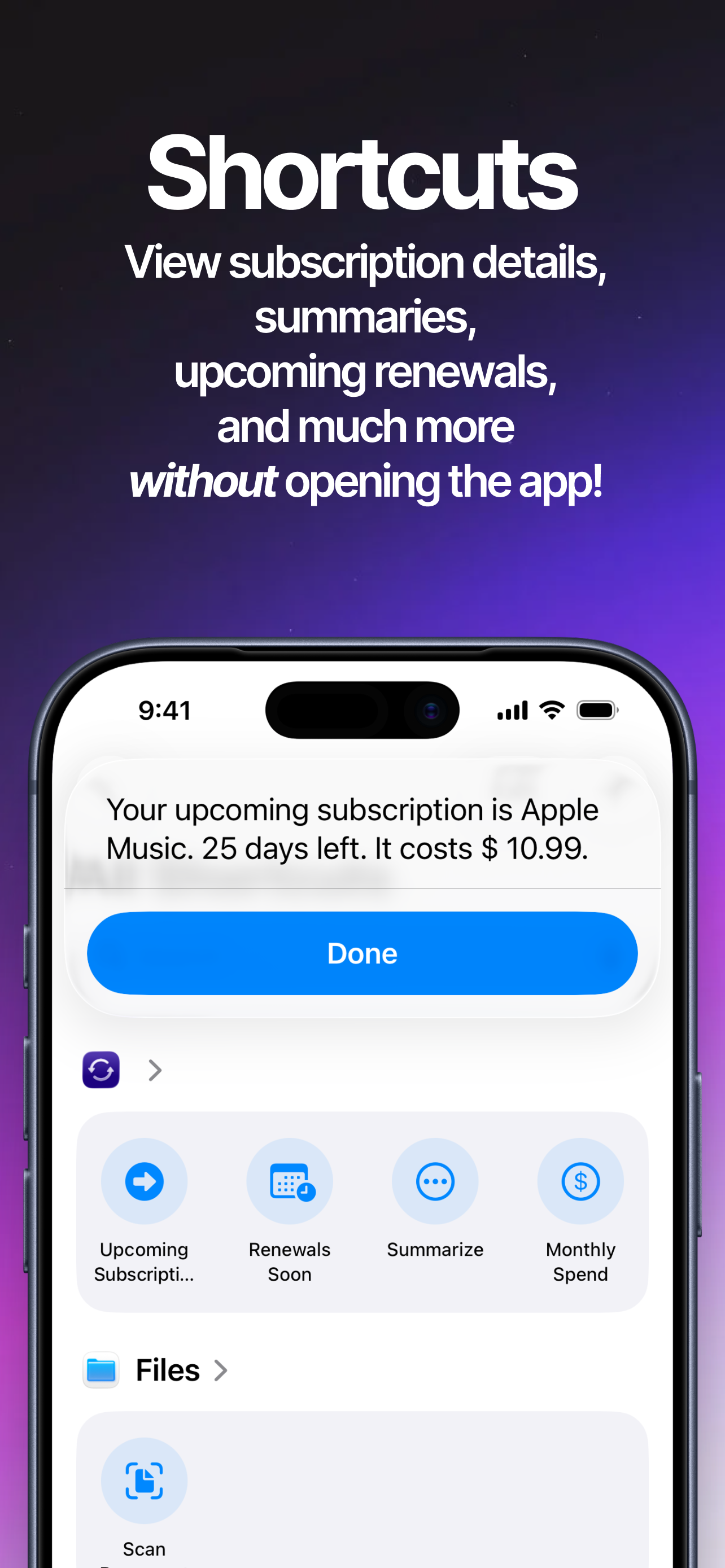 Recur: Manage Subscriptions