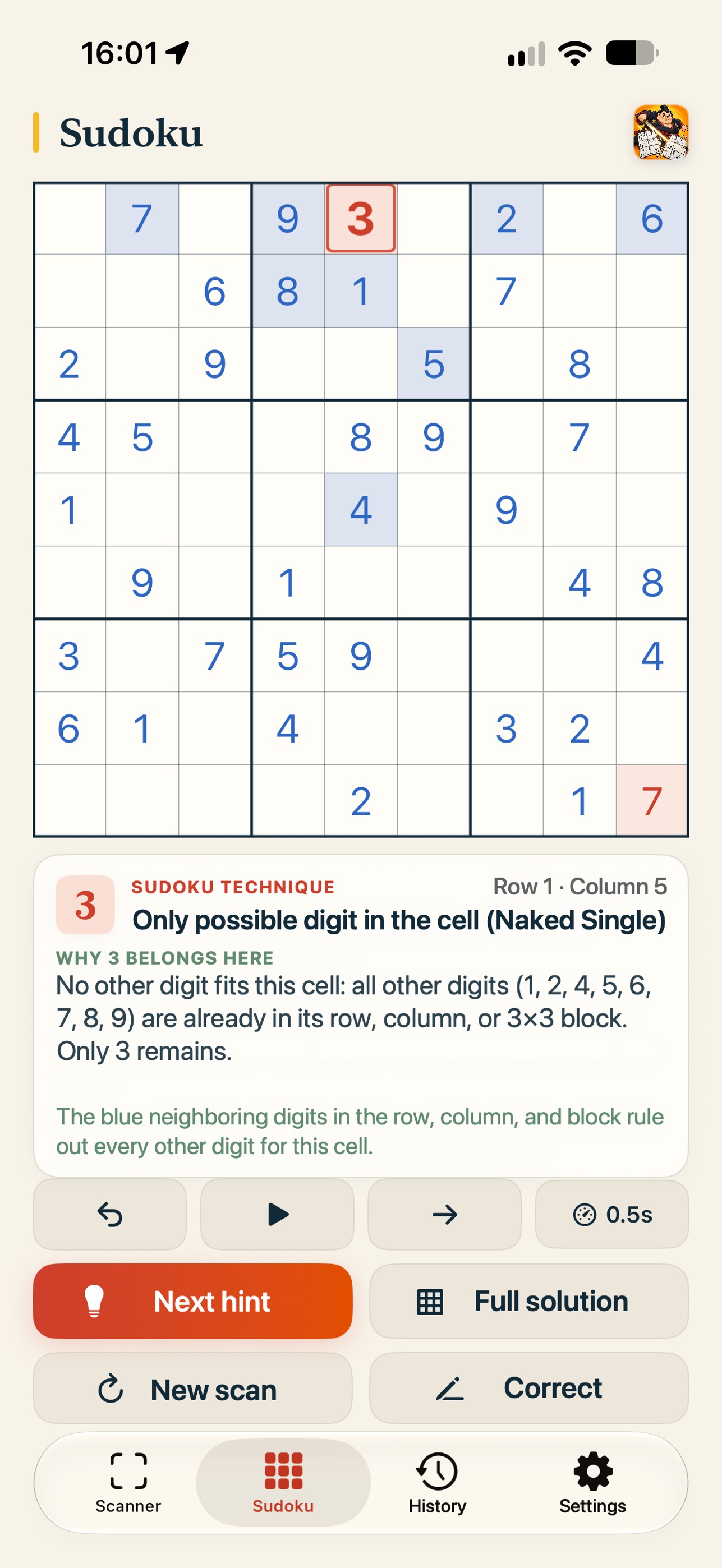 Screenshot 4 of SudoFlash: AI Sudoku Scanner