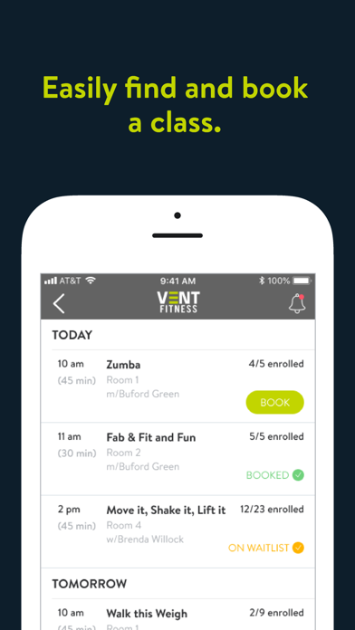 VENT Fitness Screenshot