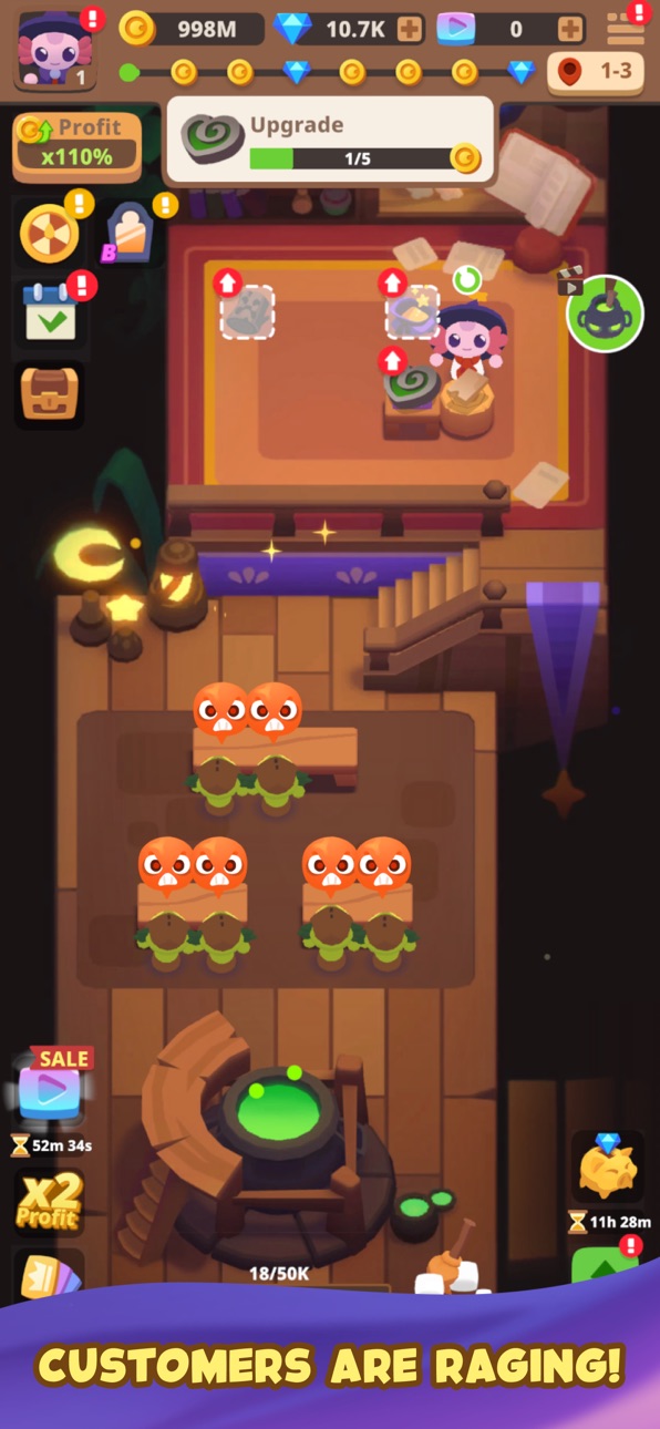 MagiLotl: Idle Wizard Tycoon iOS Mod IPA screenshot 4 - iOS game interface