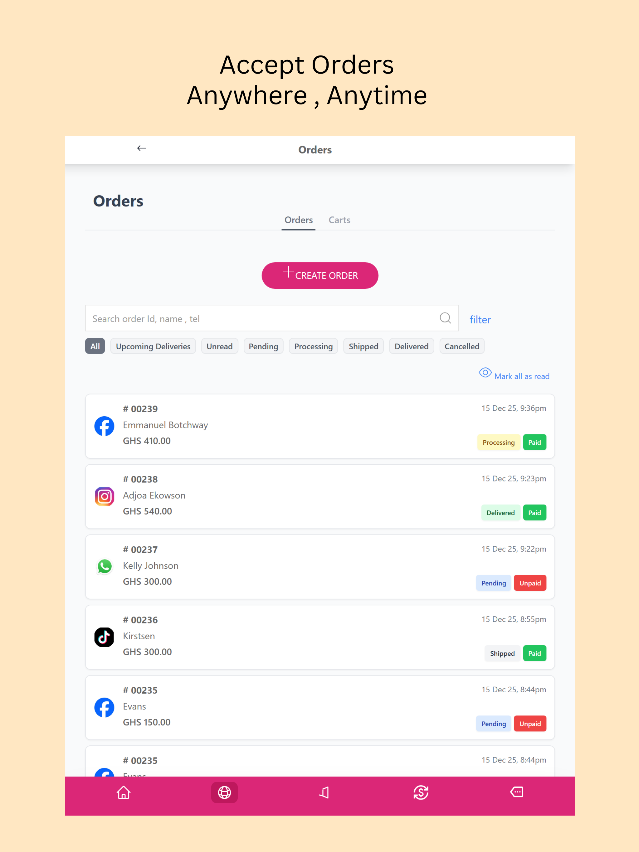 Lave – Create Online Store
