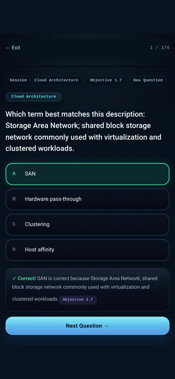Screenshot #2 pour CertCrush Cloud Plus CV0-004