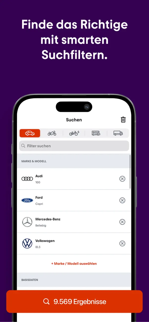 mobile.de: Autos kaufen & mehr iPhone App Screenshot 4 – Produktivität