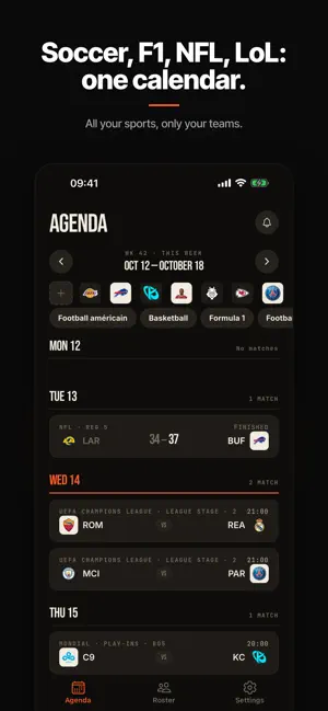 My Roster: Soccer NFL NBA LoL screenshot 1