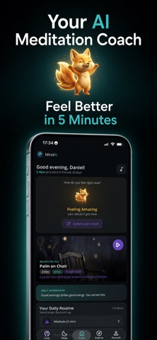 Meditation & AI Sleep: MindAI iPhone screenshot