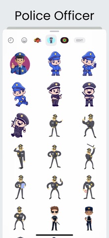 Police Officers Stickers iPhone screenshot