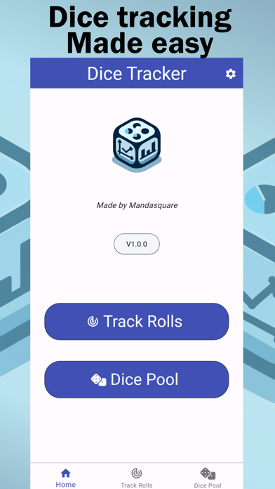 Dice Tracker iPhone screenshot 1 - Entertainment app