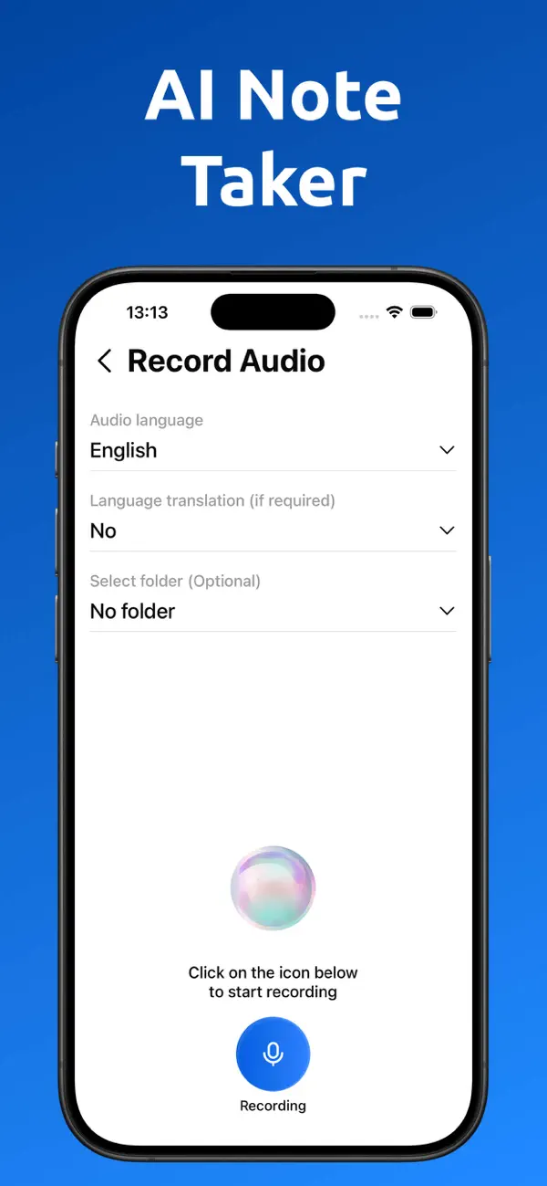 #1. AI Note Taker - Voice Notes (iOS) By: Cindy Eaton