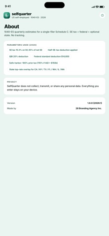 SelfQuarter 1099 Tax Screenshot 3 of 5